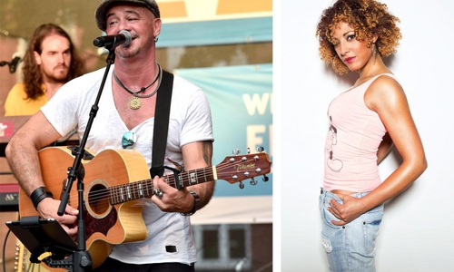 Die Musiker Volker Schlag und Jessica Wahls haben einen Song für Gutknecht geschrieben. Fotos: PR