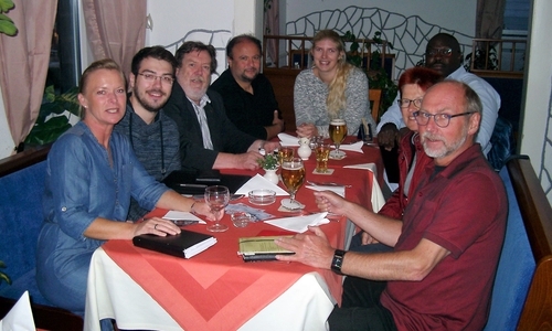 Dunja Kreiser, Henrik Hamann, Heinz-Rainer Bosse, Musa Irilci, Jacqueline Runge, Adjanakou Toutabizi, Dörthe Weddige-Degenhardt, Paul Arzberger (v. li.). Foto: SPD