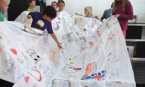 Mehr als 4000 Kinder haben bisher die 15. Mitmachausstellung „Angekommen- Dein Platz in dieser Welt“ im AHA-ERLEBNISmuseum auf der Lindener Straße 15 besucht, Foto: privat
