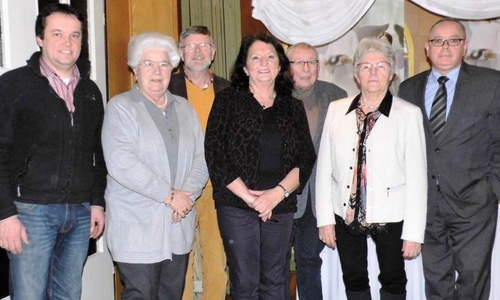 Der Vorstand des Gärtnermuseums zur Mitgliederversammlung: Florian Kinne, Doris Liefner, Volker Baumann, Susanne Gründel, Dr. Kurt Kühne, Elisabeth Schwieger und Andreas Meißler. Es fehlt Rosi Isensee (v. li.). Fotos: privat