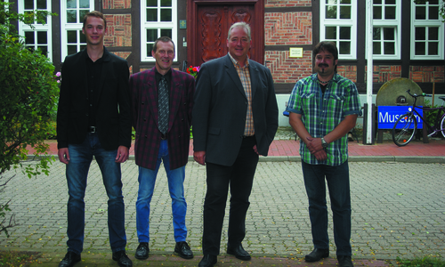  v. l. n. r.: Julius Harig, Ralf Hauch, Frank Oesterhelweg und Bernd Reiner. Foto: Henning Meyer

