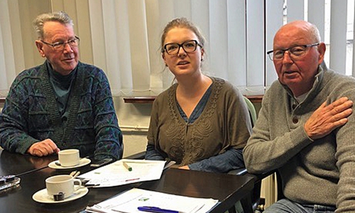 Besuch beim Seniorenbeirat der Stadt Helmstedt Heinz Hilgers, Amrit Bruns und Rolf Grimme. Foto: Kreisverkehrswacht Helmstedt

