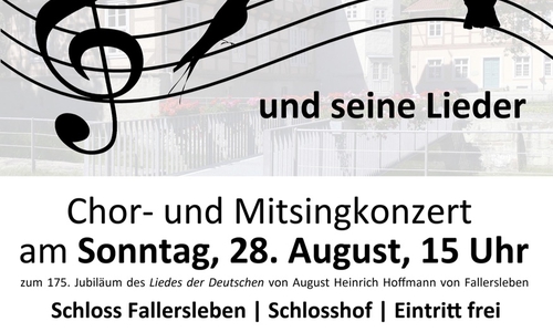 Das Veranstaltungsplakat zum Chor- und Mitsingkonzert. Bild: Stadt Wolfsburg