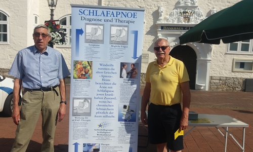 Der Infostand zum Tag des Schlafes. Foto: Selbsthilfegruppe Schlafapnoe
