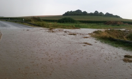 Die Straßen sind vielerorts überschwemmt. In Hornburg stand sogar die Feuerwache unter Wasser.Fotos: FF Hornburg, FF Heiningen, Werner Heise