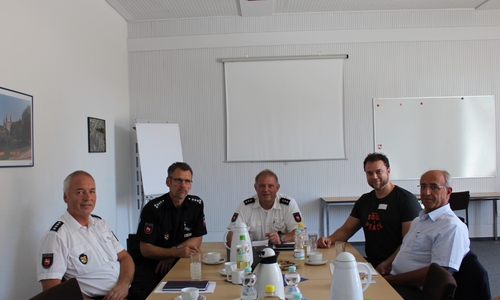 Polizeihauptkommissar Thomas Wendt, Polizeihauptkommissar Joachim Krüger, Polizeihauptkommissar Thomas Figge, Alexander Dargatz und Dr. Mohammad-Zoalfikar Hasan berichteten über ihre Arbeit bei abgängigen Personen. Foto: Julia Seidel