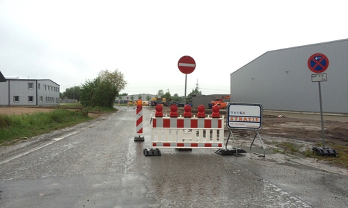 Neue Vollsperrung im Gewerbegebiet. Symbolfoto: Werner Heise