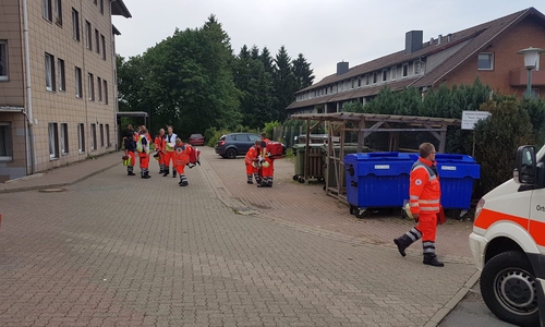 In der Mühlenstraße war es zu einem Brand in einem Wohnblock gekommen. Fotos: aktuell24/Kr