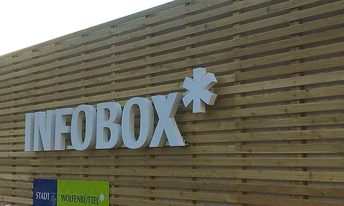 Die Infobox am Schulwall. Foto: Stadt Wolfenbüttel