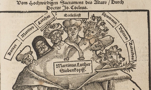 Johannes Cochlaeus, Sieben Köpffe Martini Luthers, Leipzig 1529. Foto: HAB