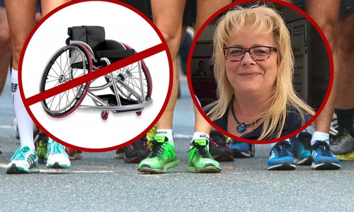 Heike Werner vom Behindertenbeirat Wolfsburg e.V. kritisiert fehlende Barrierefreiheit beim Wolfsburg-Marathon. Foto: Vollmer/Behindertenbeirat Wolfsburg