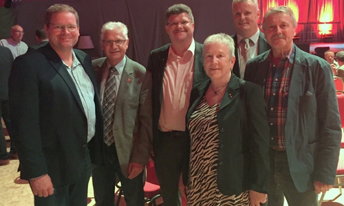 Marcus Bosse, MdL - Henry Bäsecke - Alexander Hoppe - Gisela Dittmar - Volker Meier - Friedrich-Wilhelm Diedrich (v. li.). Foto: Wahlkreisbüro Marcus Bosse 
