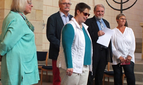 Das Gottesdienst-Team des dritten Sommergottesdienstes der Gemeinde Georg Calixt unter Leitung der Pastorin Britta Grund. Foto: Achim Klaffehn