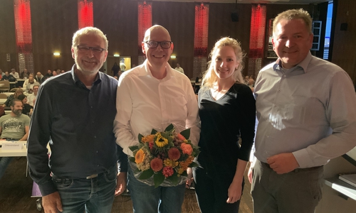 Hartwig Erb, Wolfgang Kuznik, Ricarda Bier, Matthias Disterheft (v.li.). Foto: IG Metall