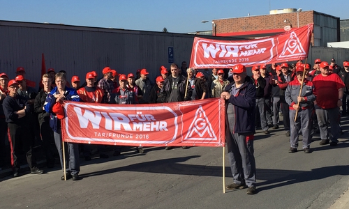 Warnstreik, Foto: Michael Cordes, IG Metall