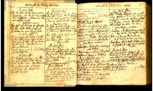 Küblingen, Taufen, 1717 - 1776, Seite 005 - 006. Foto: Ev.-luth. Landeskirche Braunschweig