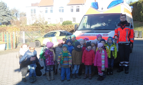 Die Johanniter besuchten die Kinder in der Kita Erkerode. Foto: privat