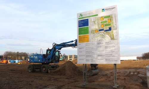 Damals noch ein frisches Baugebiet, nun steht der Einzug der ersten Mieter bevor. Symbolfoto: Archiv