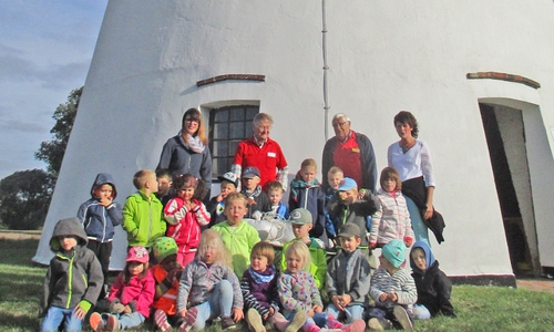Vesuch der Kita Fümmelse in der Mühle Halchter. Foto: Raedlein/Stadt Wolfenbüttel
