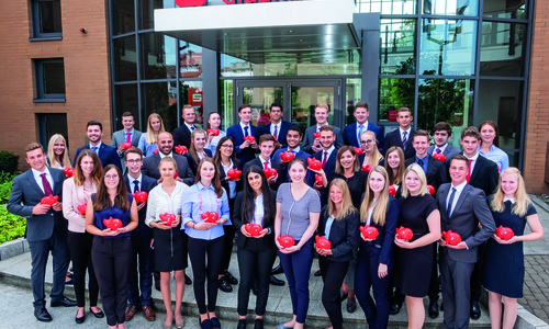 Die neuen Azubis 2018. Foto: Sparkasse