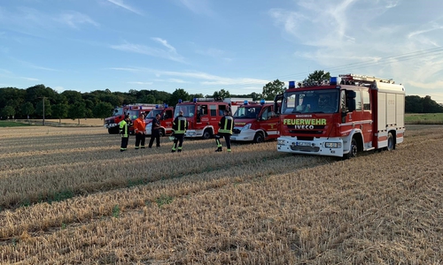 Feuerwehrbereitschaft übt Vorgehen bei Flächenbränden in Groß Brunsrode. Foto: Feuerwehr Groß Brunsrode 