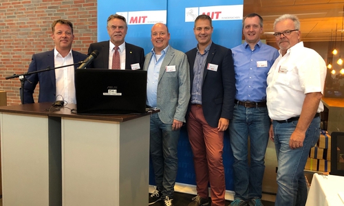 Steffen Maschke, MIT Landeschef Werner Lübbe, Vize MIT Landeschef Holger Bormann, Philipp Cantauw, Andreas Höfener und Hans-Jürgen Weidner. Foto: MIT Kreisverband Wolfenbüttel