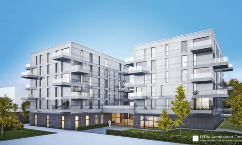 Hellwinkel Terrassen, Wohnzwilling. Entwurf: RTW Architekten, Hannover.
