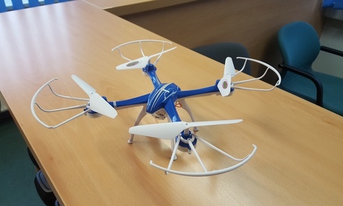 So sieht die Drohne aus. Foto: Polizei