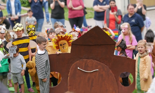 Die Kinder haben sich bei ihrer Verkleidung besonders viel Mühe gegeben. Fotos: Alexander Panknin