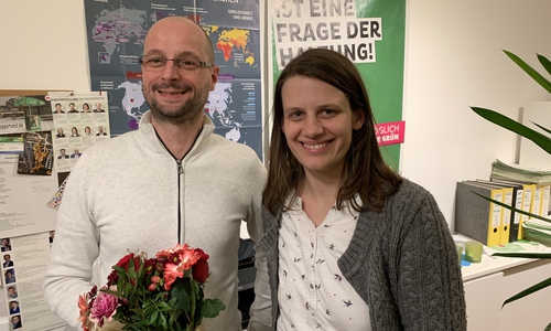 Führen nun gemeinsam den Kreisverband Goslar von Bündnis 90/Die Grünen: Mathias Schlawitz und Julia Hamburg. Foto: Grüne