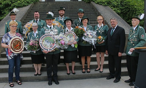 Proklamation am Schloss. Foto: SG Wolfsburg