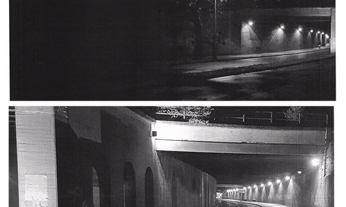 Laut BIBS ist nur die Eisenbahnbrücke, nicht aber der Weg dahinter ausreichend beleuchtet. Fotos: BIBS