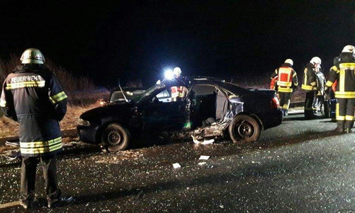 Unfall auf der K90, Fotos: Feuerwehr