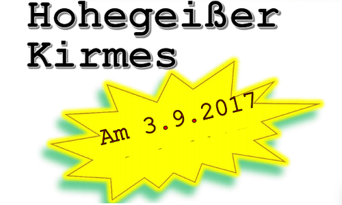 Hohegeißer Kirmes. Plakat: Braunlage Tourismus Marketing GmbH