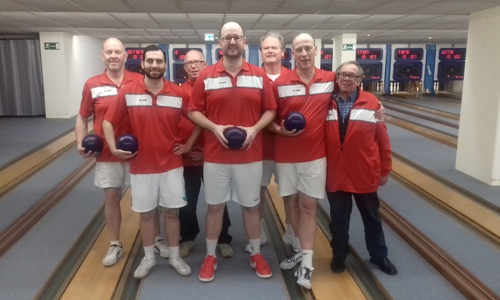 Wolfenbütteler Team mit (v.l): Bodo Plagge, Stefan Rust, Christian Krull, Thomas Janitschke, Bernd Hille, Stephan Meine und Klaus Reuß als Schlachtenbummler. Foto: Privat

