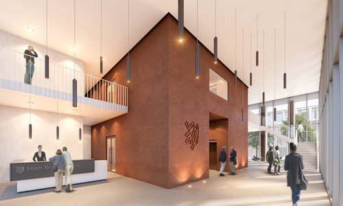 Business Center III: Visualisierung des Foyers. Grafik: Cube Visualisierungen