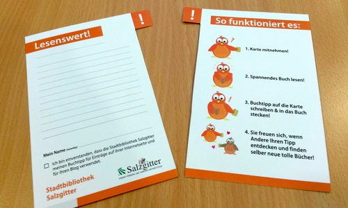 Die Vorder- und Rückseite der neuen Karte. Fotos: Stadt Salzgitter