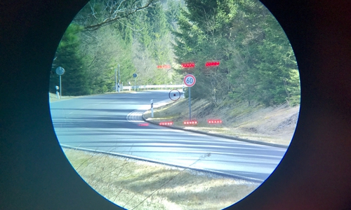 Blick durch die Laserpistole. Foto: Polizei Oberharz