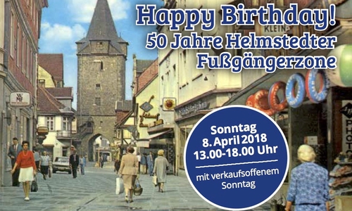 Am 8. April wird der Geburtstag mit einem verkaufsoffenen Sonntag gefeiert. Foto: helmstedt aktuell/Stadtmarketing e.V.