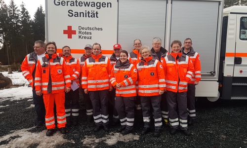 Das Katastrophenschutz-Team des DRK Wolfenbüttel fuhr zu Übungszwecken in den Harz. Foto: DRK

