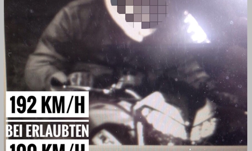 Trauriger Spitzenreiter der Geschwindigkeitsmessungen am Wochenende. Foto: Polizei