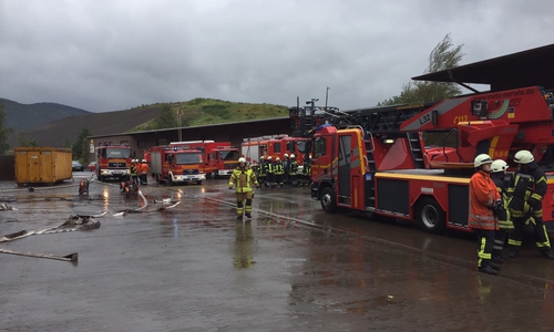 Die Einsatzkräfte konnten den Brand schnell in den Griff bekommen. Fotos: Feuerwehr Goslar