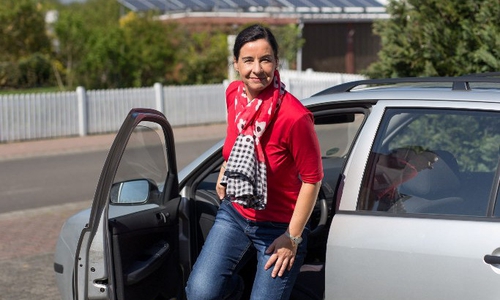 Veronika Koch kurz nach der Rückkehr in Grasleben. Foto: CDU