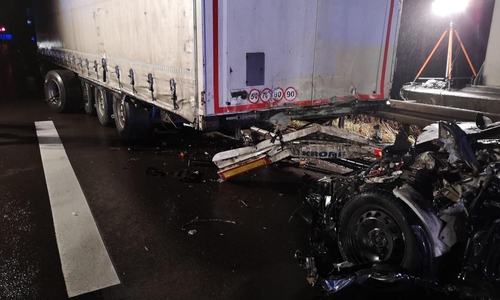 Der Unfall ereignete sich auf dem Zubringer von der A 2 auf die A 39. Fotos und Video: aktuell24/Kr