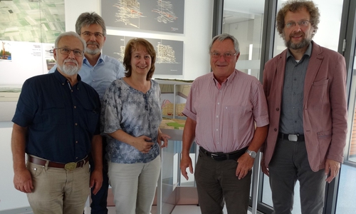 Mitglieder des Asse II-Koordinationskreises beim BGE-Fachworkshop
Gebirgsbeobachtung am 28. Juni: Hilmar Nagel, Jürgen Wiegel,
Heike Wiegel, Peter Wypich und Andreas Riekeberg (v. li.). Foto: privat
