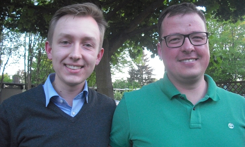 Der neue und alte Vorstand: Leon Kreinacke (l.) und Jan Schröder. Foto: SPD
