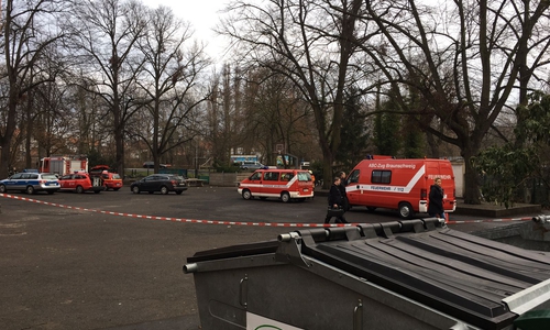 Großeinsatz an der IGS Wallstraße. Foto/Video: aktuell24 (BM)