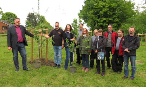 Die neue Streuobstwiese in Lehre. Foto: Gemeinde Lehre