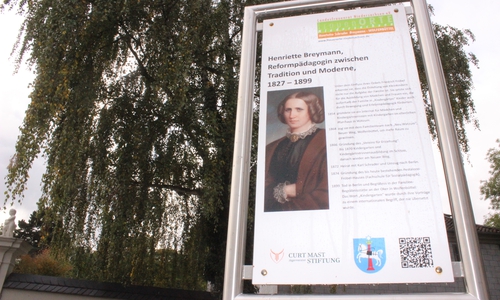 In Wolfenbüttel sollen vier weitere Schilder auf den frauenOrt Henriette Schrader – Breymann. Der Vorschlag soll im kommenden Kulturausschuss der Stadt beraten werden. Foto: Anke Donner