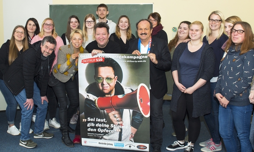 Sebastian Krumbiegel war zu Gast an der BBS Baßgeige und setzte sich für Zivilcourage ein. Foto: Photogeno , Heike Göttert